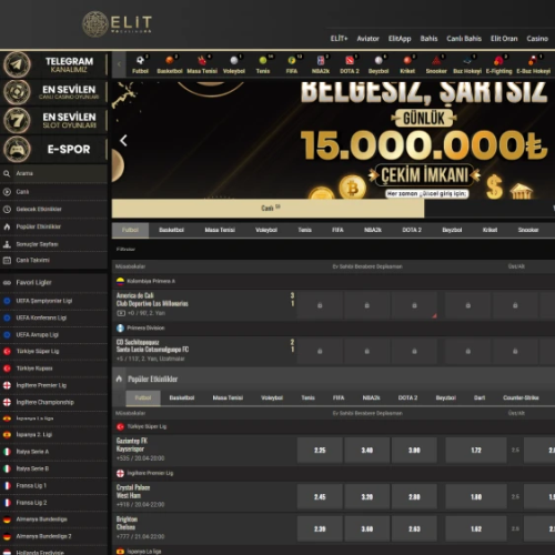 Elit Casino ekran görüntüsü